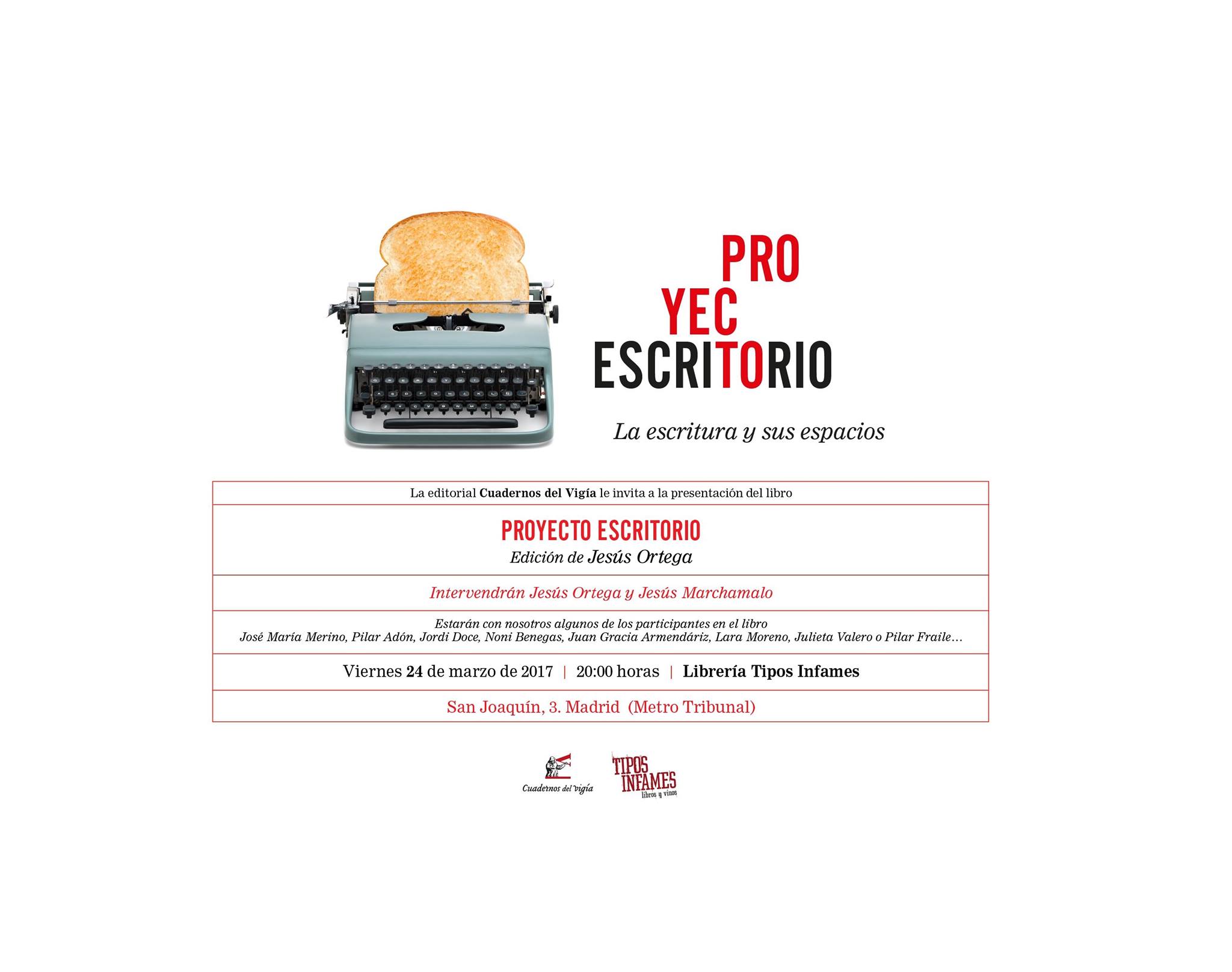 Presentación en Madrid de Proyecto Escritorio. 24 de marzo de 2017